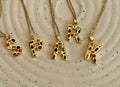Multi Studded Initial Necklace