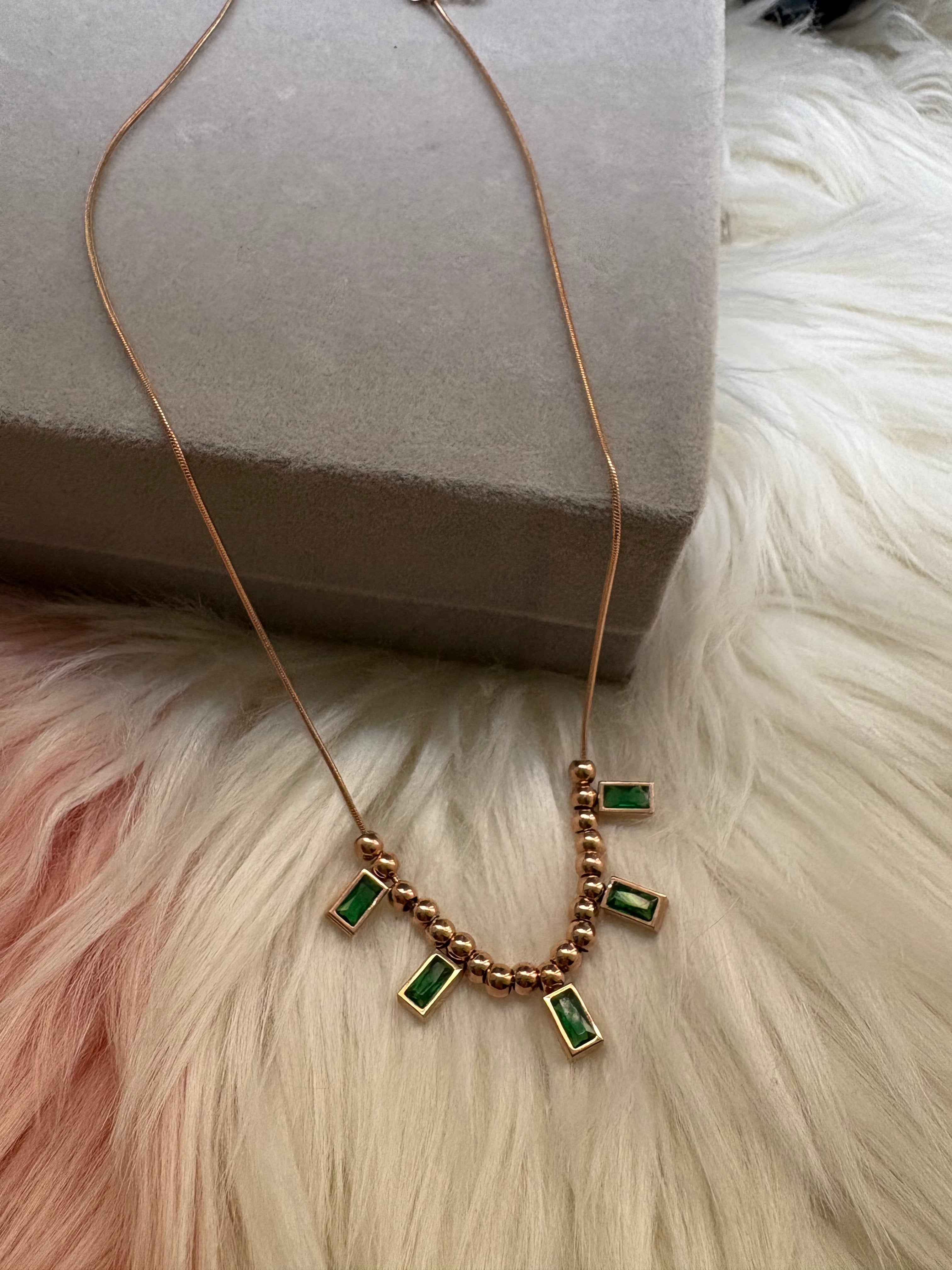Emerald Drops Neckpiece