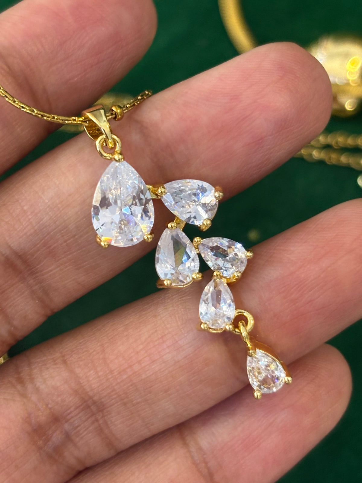 Frosted Drop Necklace