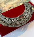 Oxidised Afghani Coin Collar Necklace