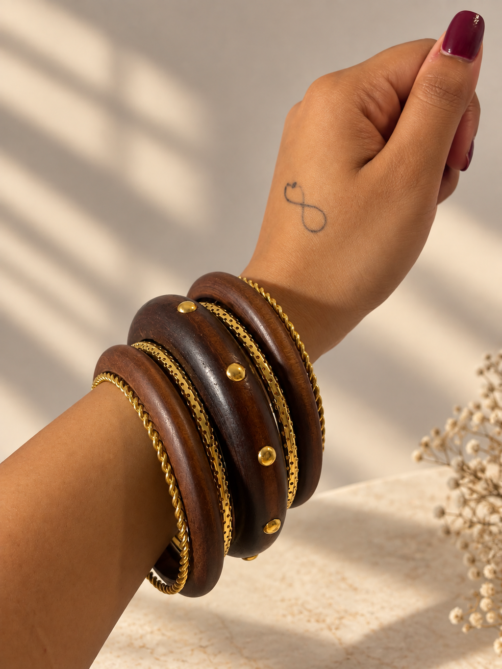 Wooden Bangle Stack 2
