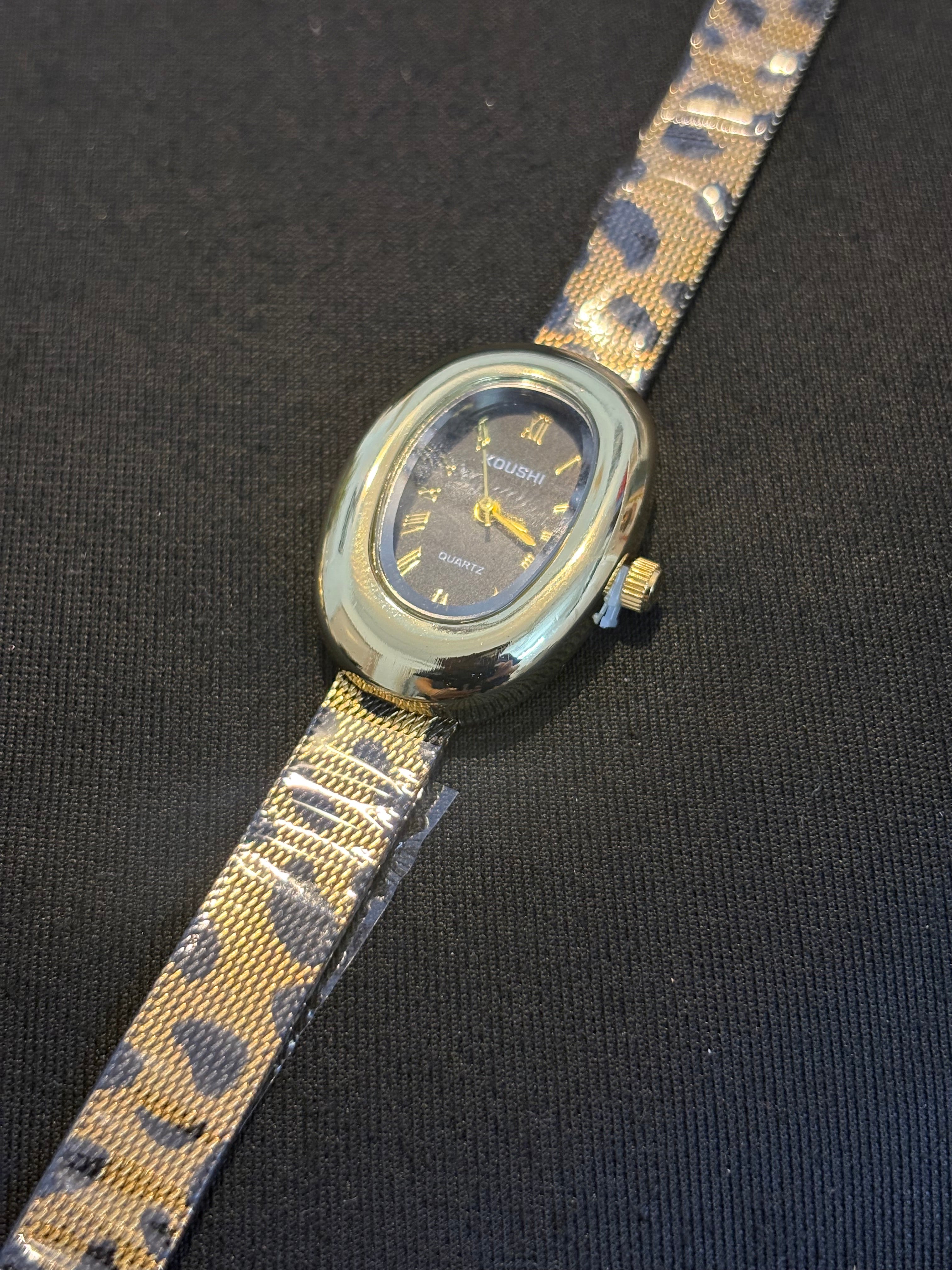 Oval Leopard Watch