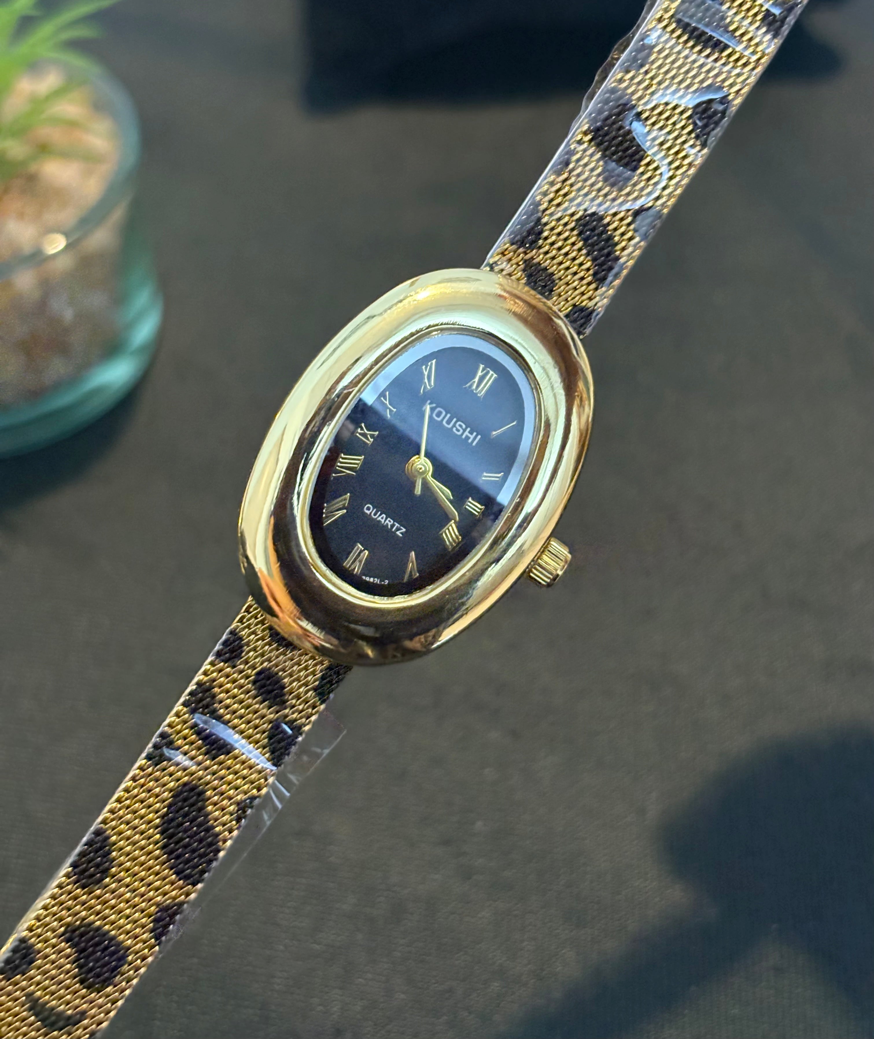 Oval Leopard Watch