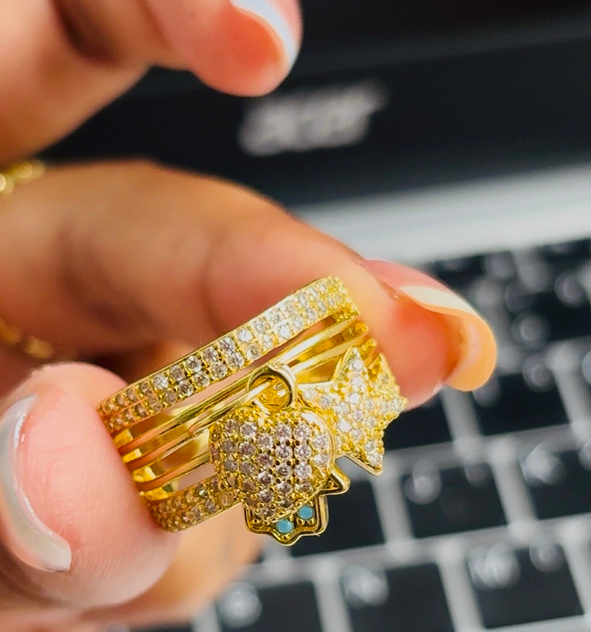 Love & luck charms ring