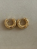Crinkle Gold Hoops