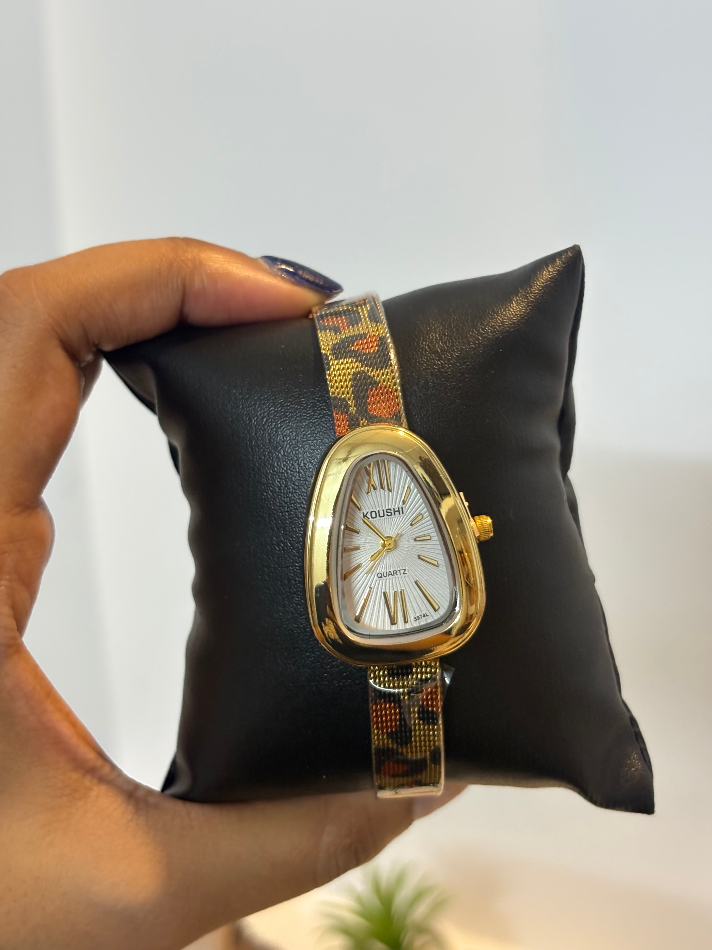 Ivory Leopard Watch