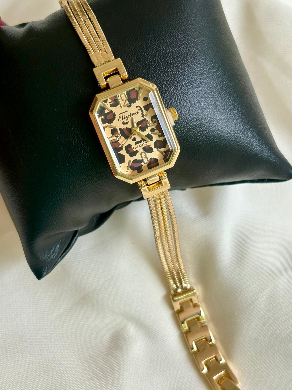 Leopard Print Watch Square
