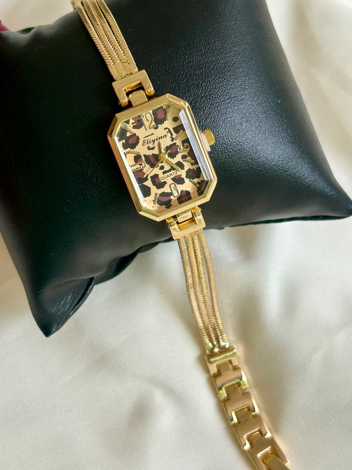 Leopard Print Watch Square