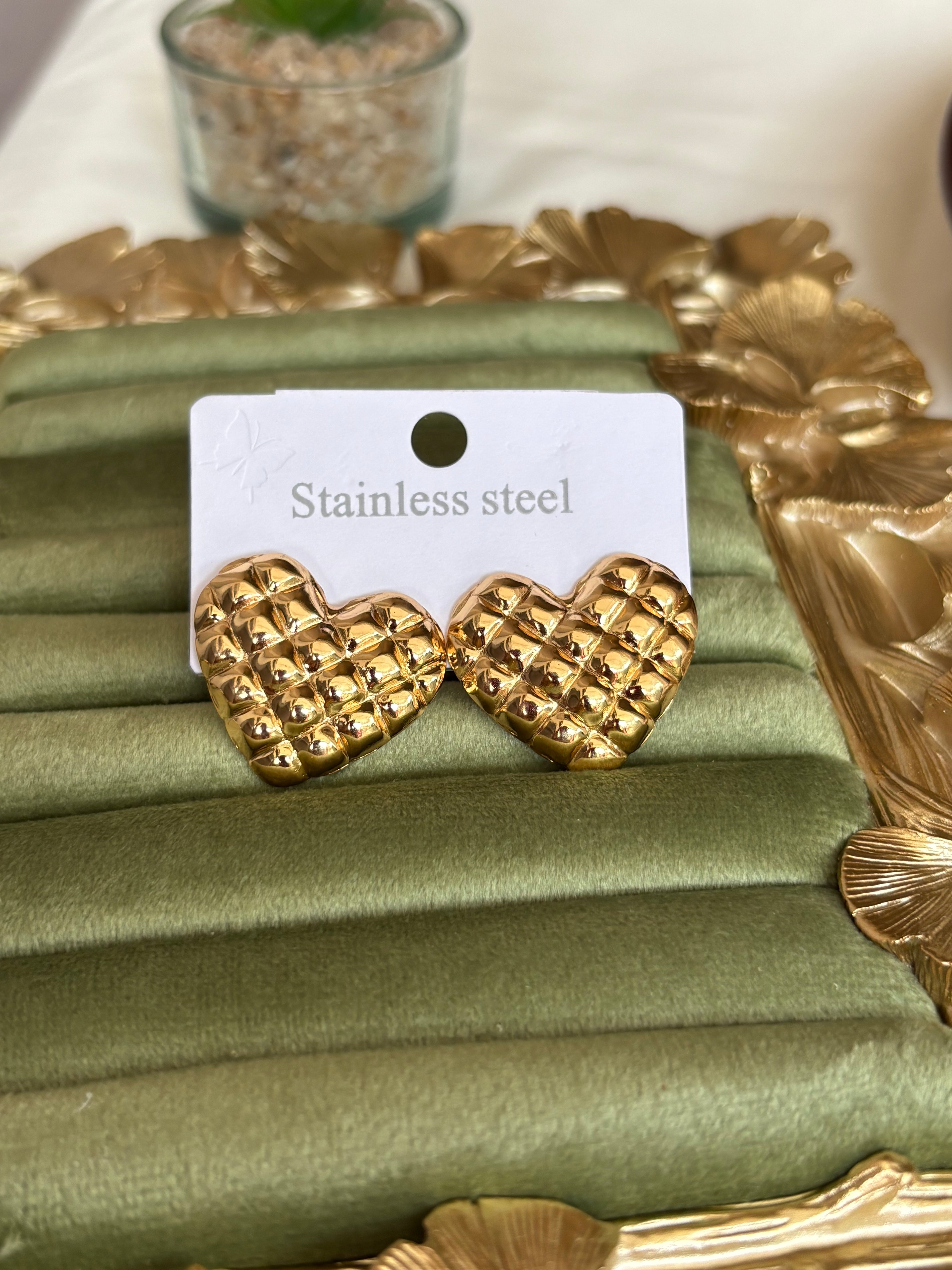 Amora Heart Studs