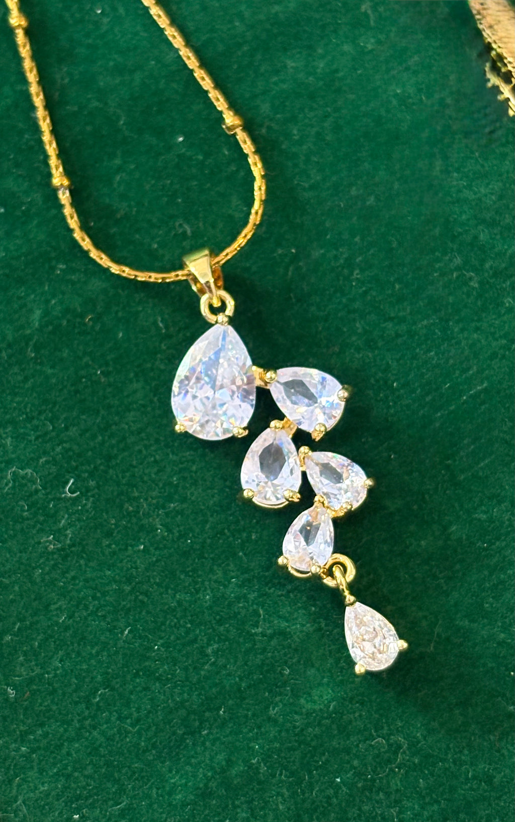 Frosted Drop Necklace