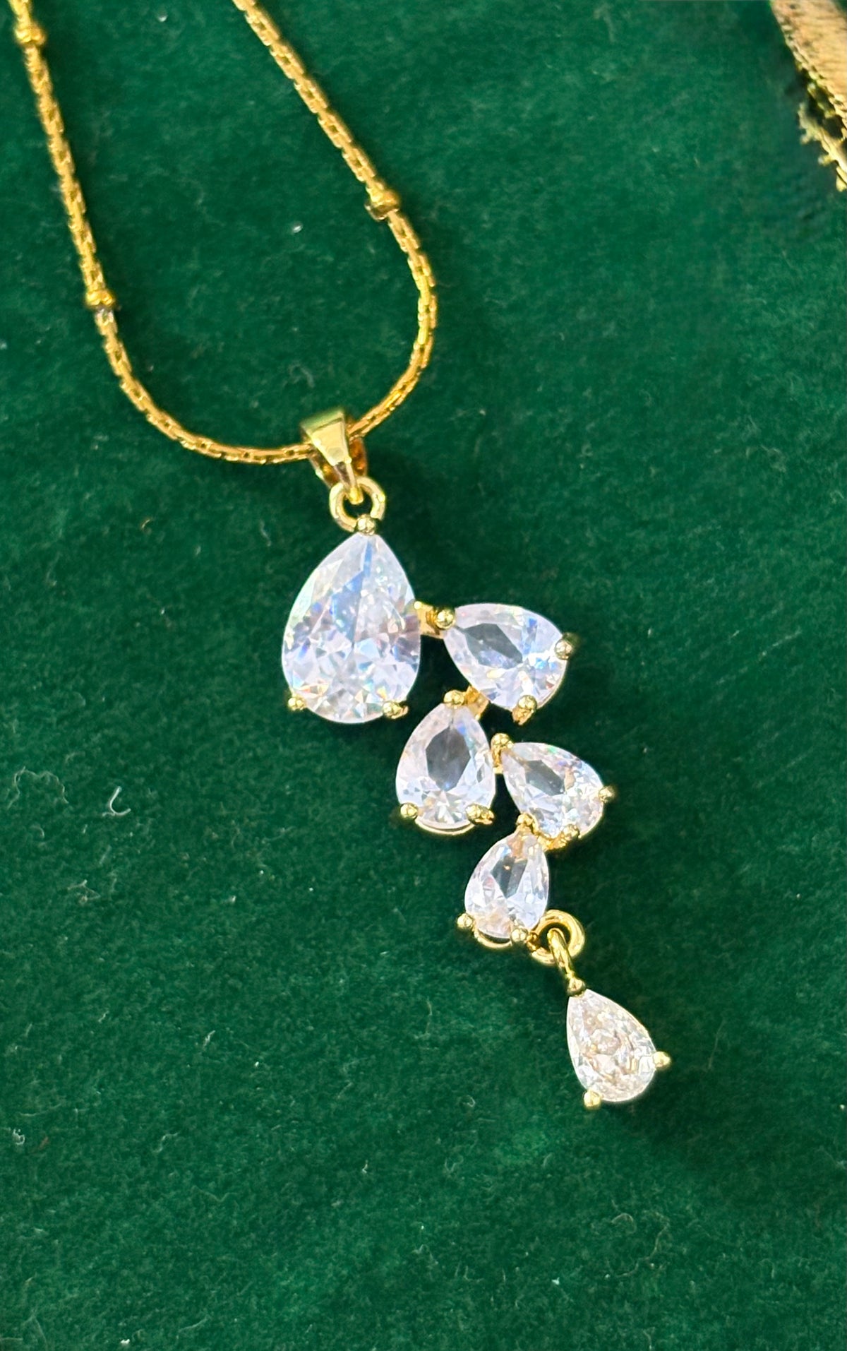 Frosted Drop Necklace