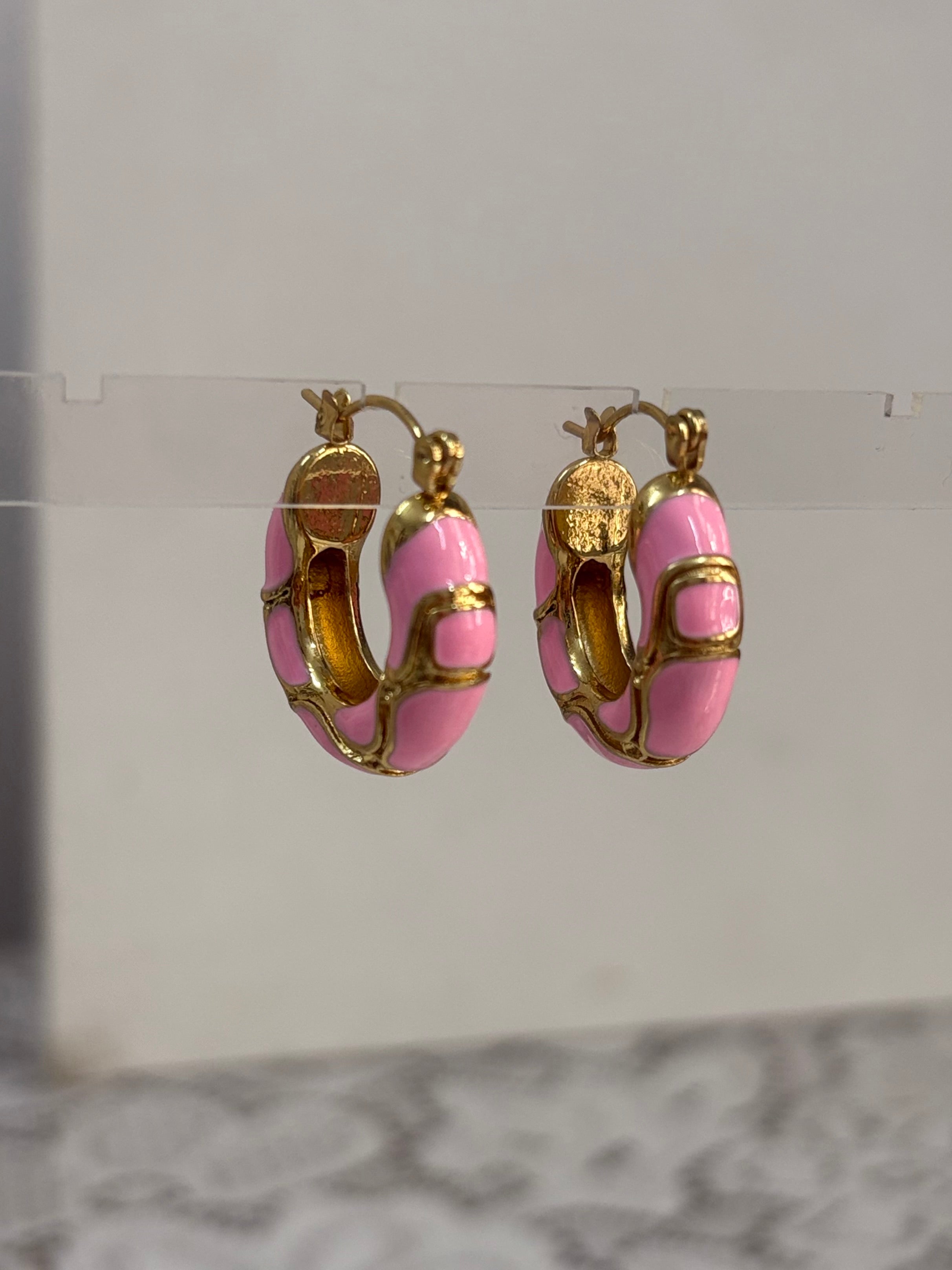 Aura Enamel Hoops