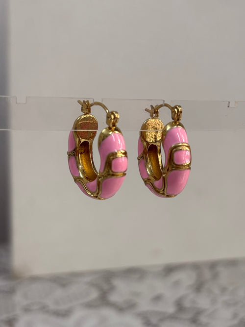 Aura Enamel Hoops