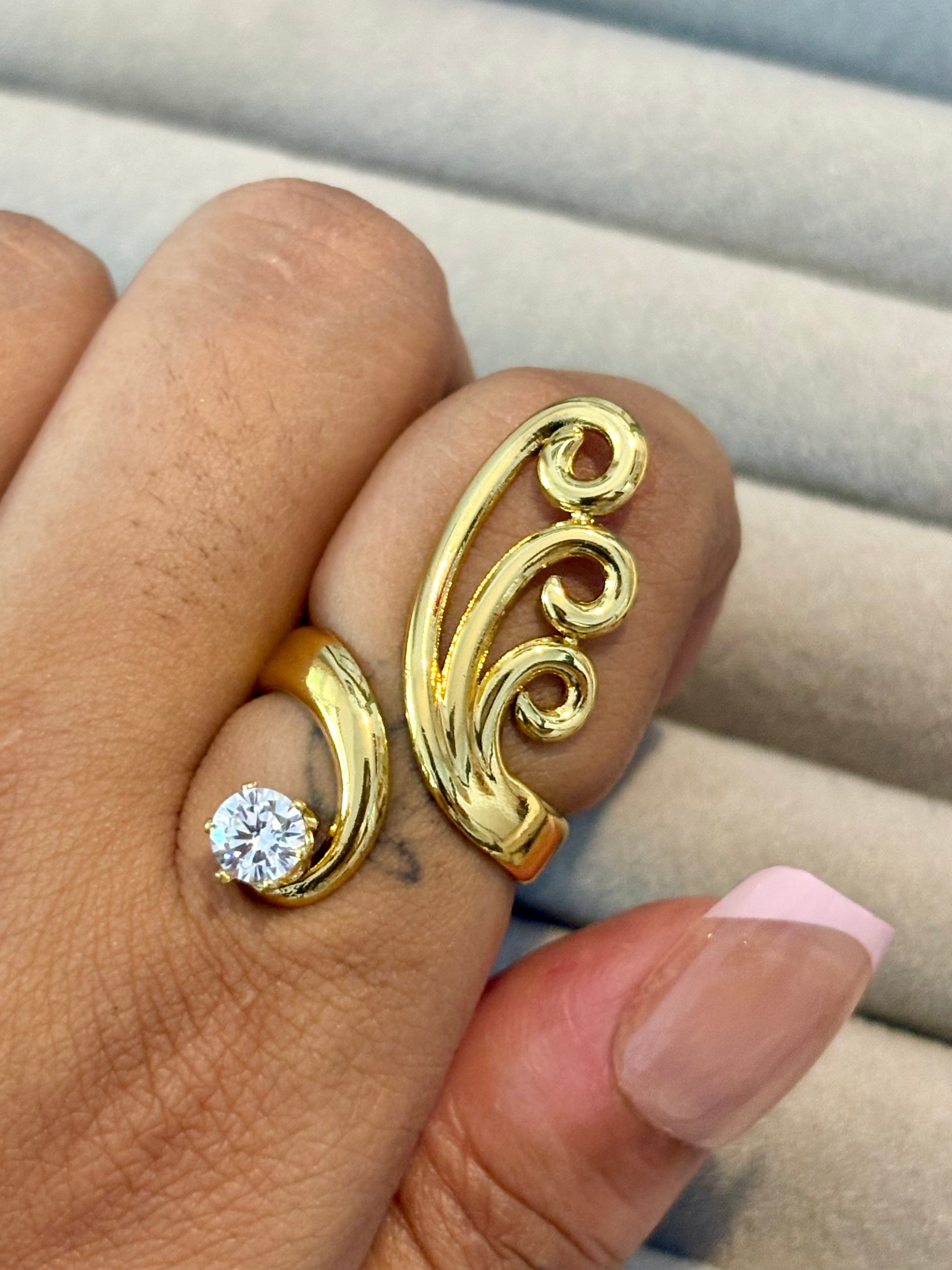 Golden Swirl Ring
