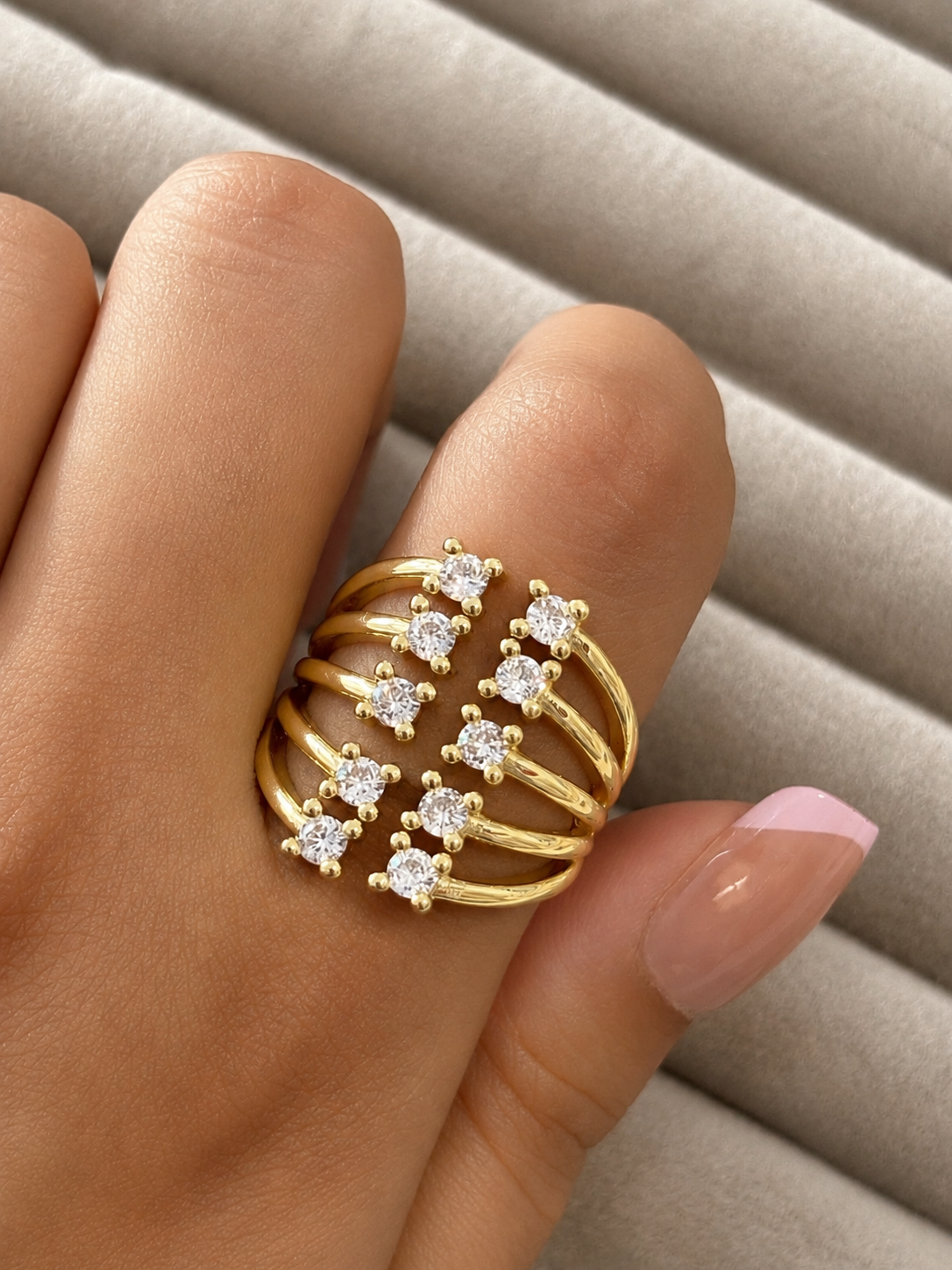 Multilayer Studded Ring