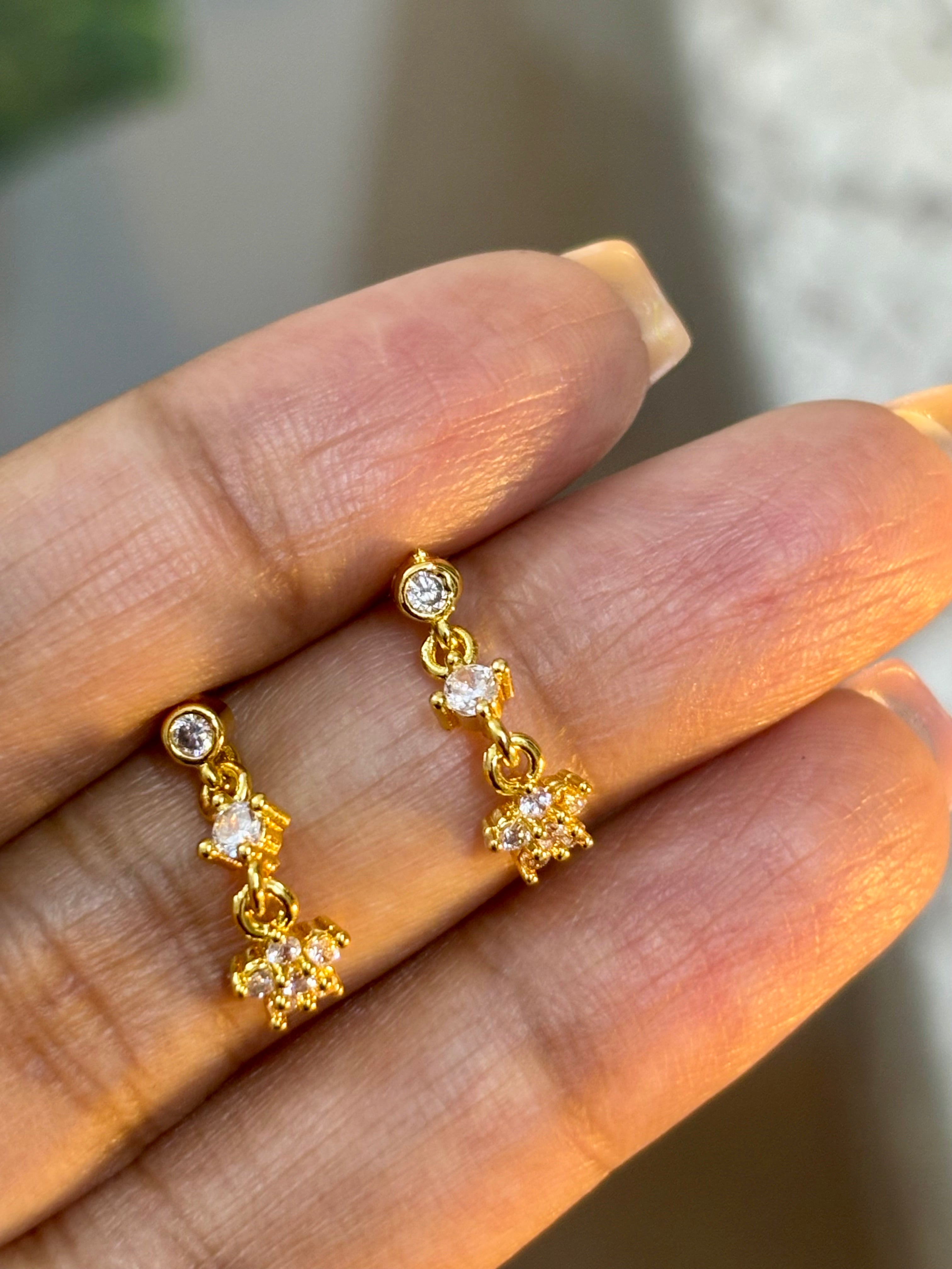 Twinkle Drop Ball Back Studs