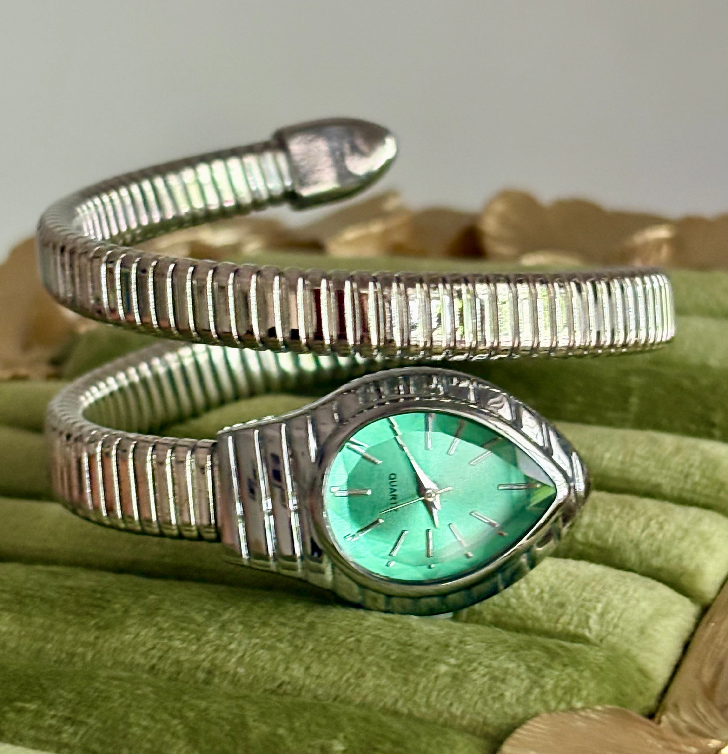 Minty Green Spiral Watch