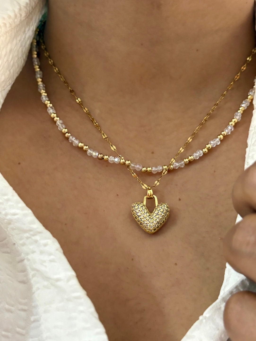 Pave Heart Necklace