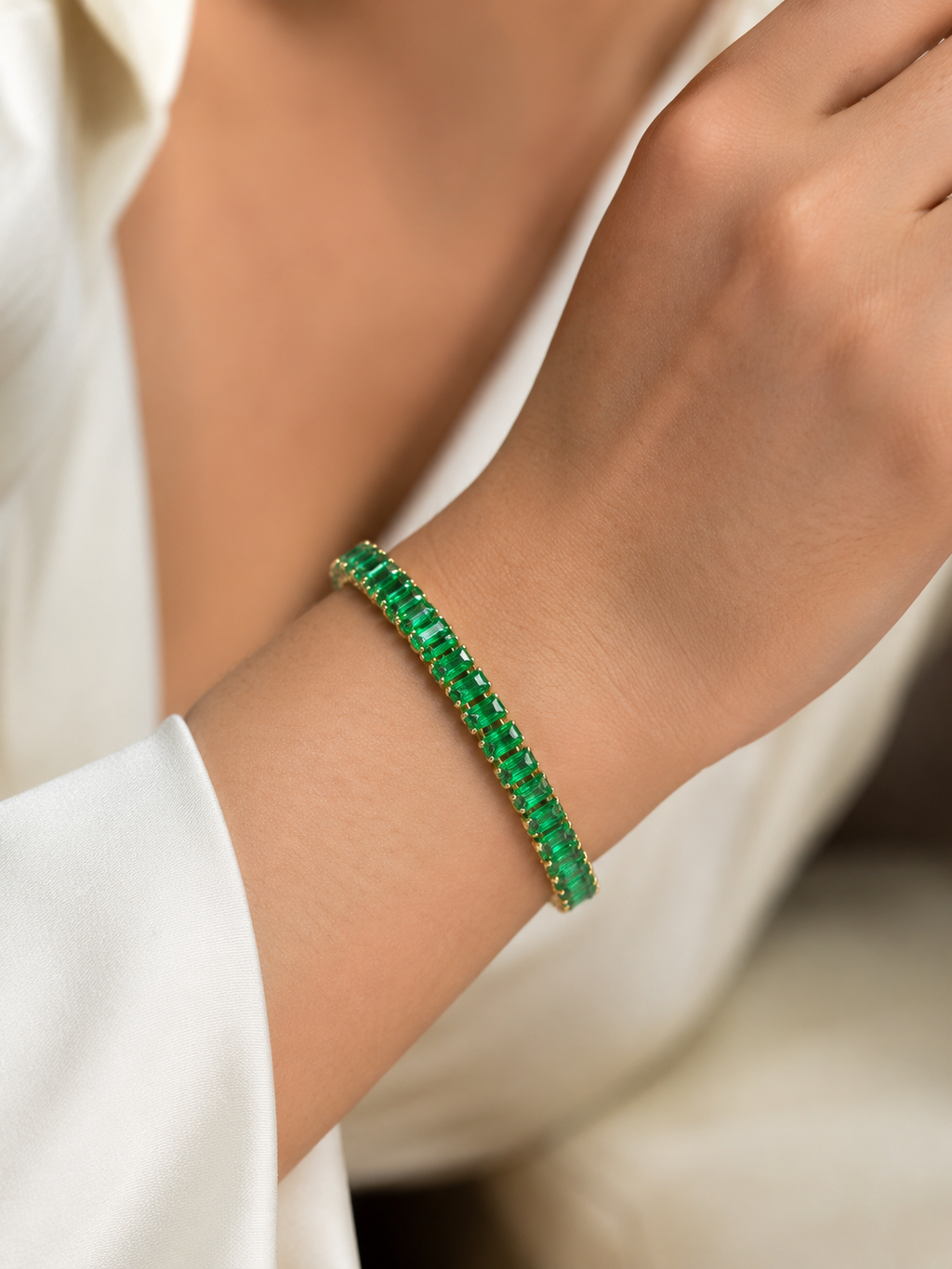 Emerald Tennis Bracelet