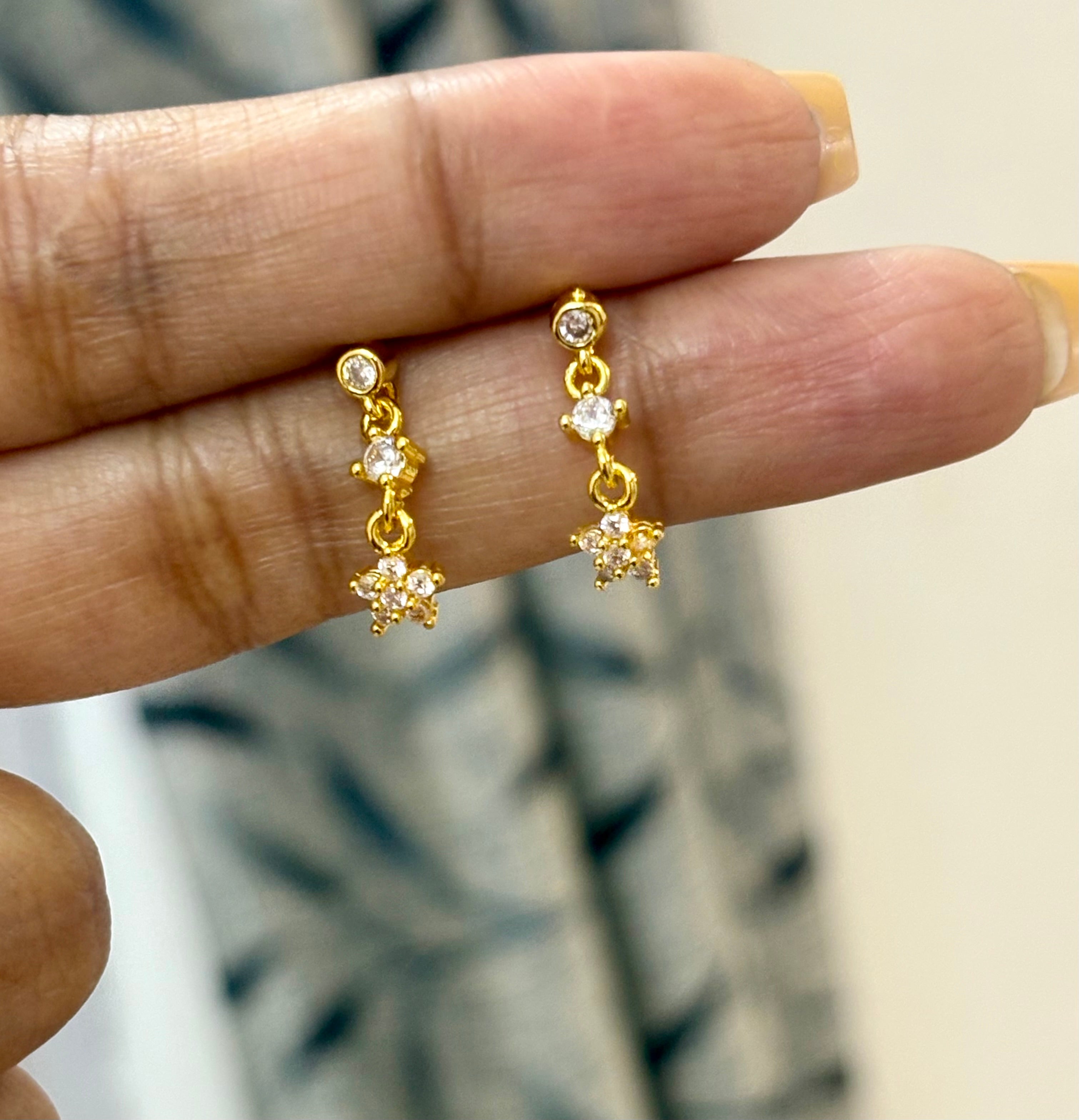 Twinkle Drop Ball Back Studs