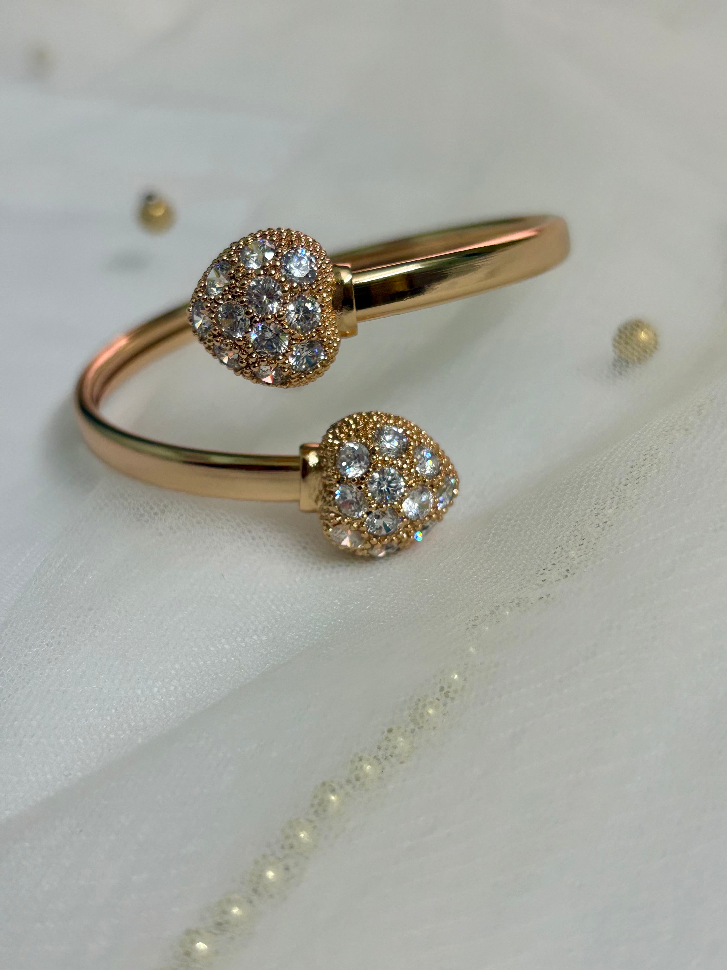Studded Double Heart Kada