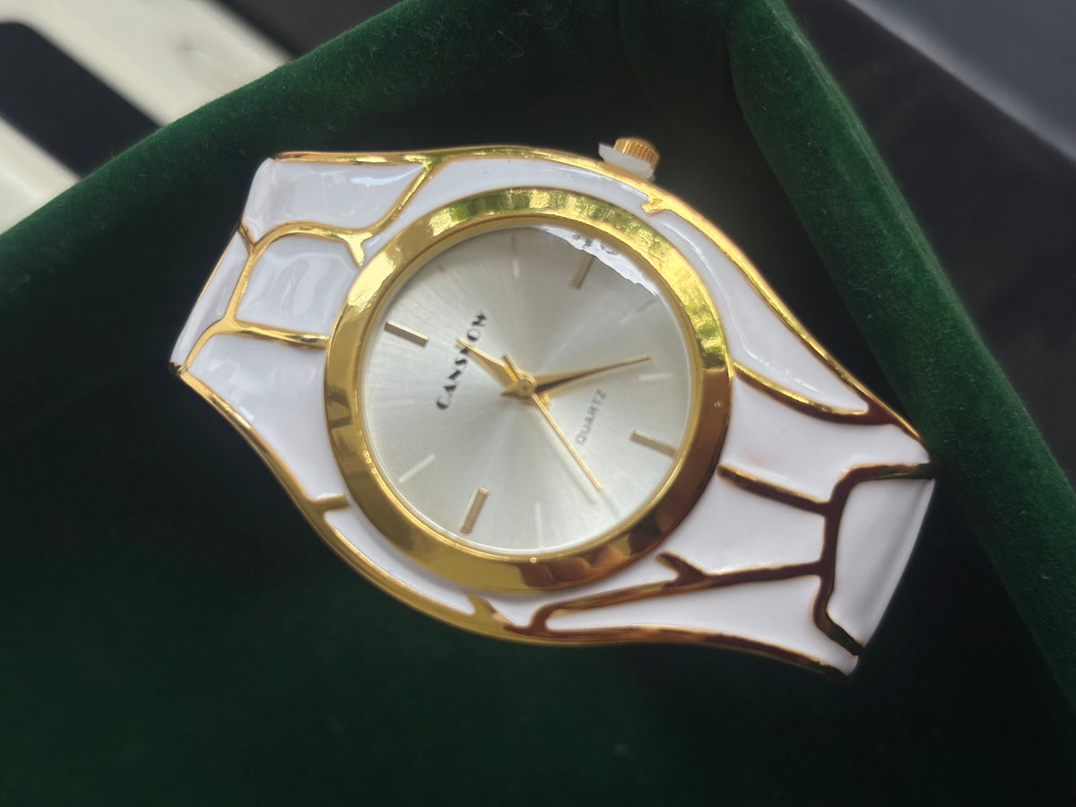 Enamel watch - white