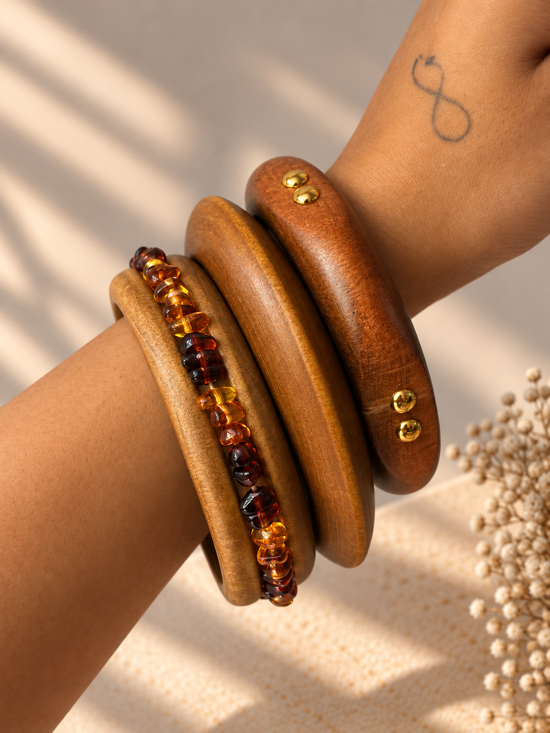 Wooden Bangle Stack 9
