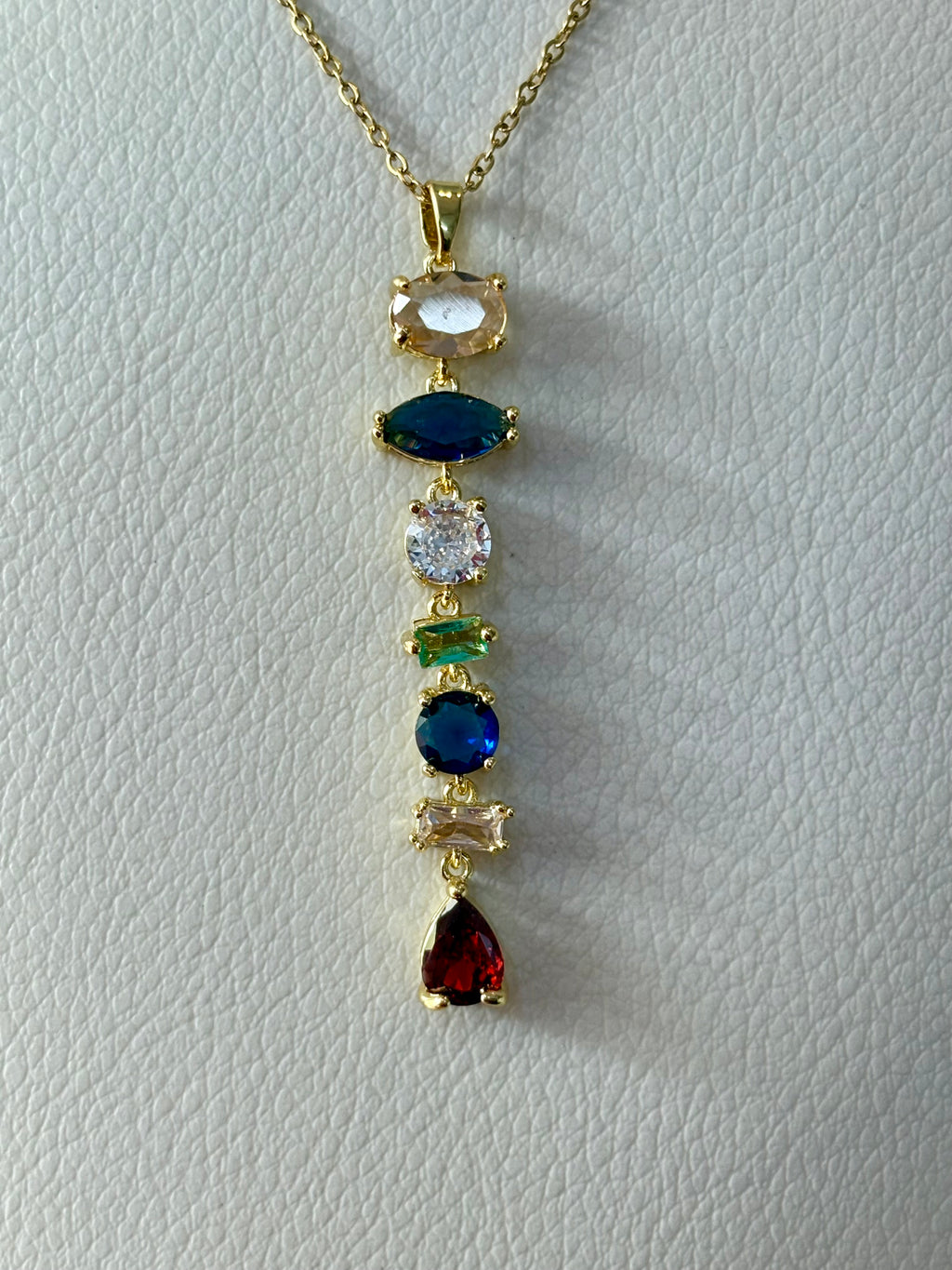 Rainbow Royal Y Necklace