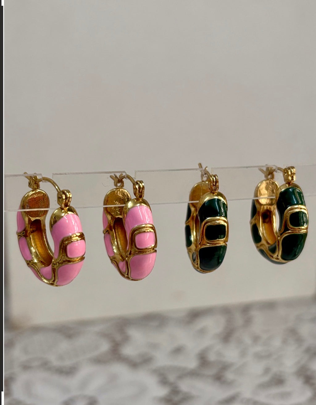 Aura Enamel Hoops