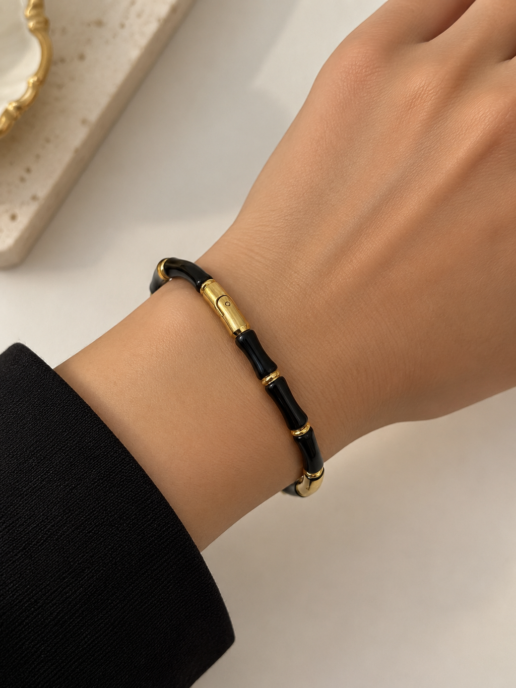 Lucky Bamboo Kada ( Black )