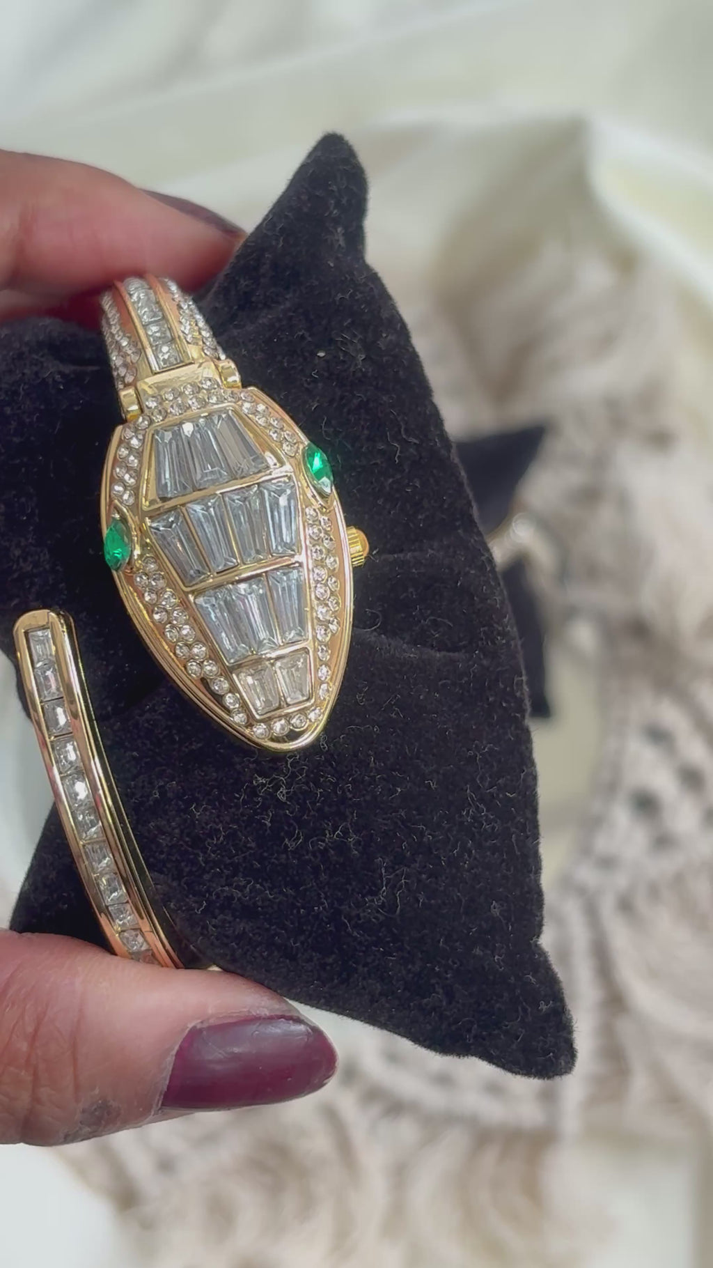 Diamond Snake Watch (Hidden Dial)